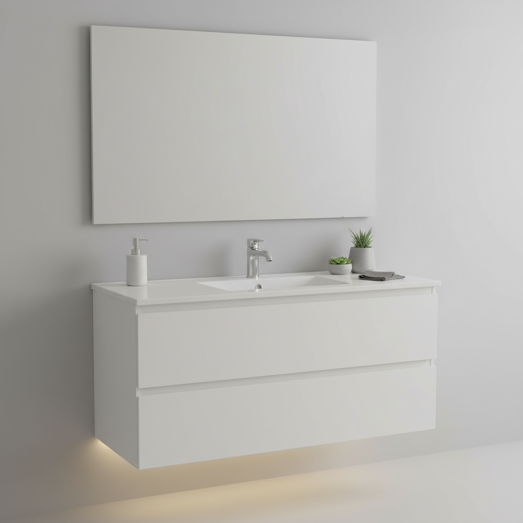 Wall-Mounted Vanity Cabinet 600mm in White