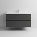 Double Drawer Vanity Cabinet 900mm in Charcoal Grey