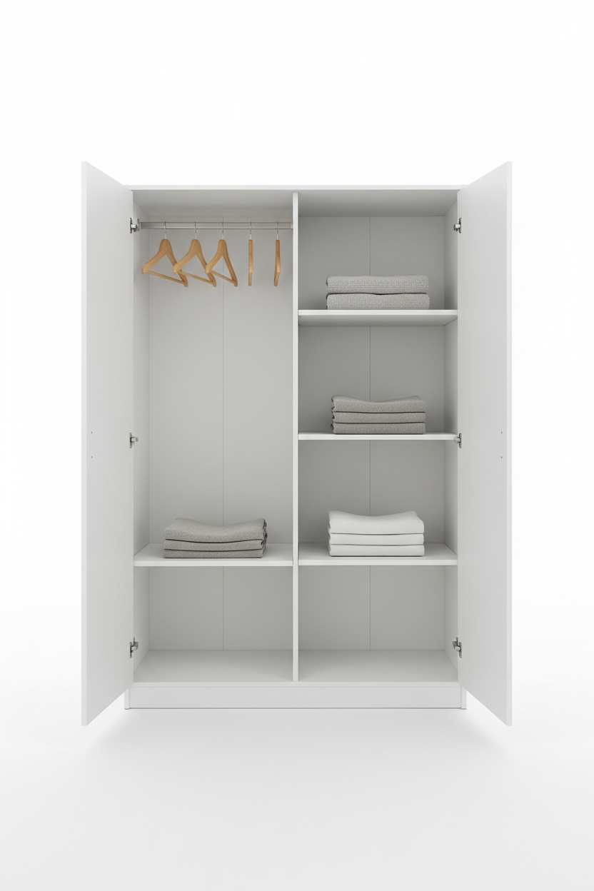 Modern 2 Door Wardrobe 1200mm - Front View