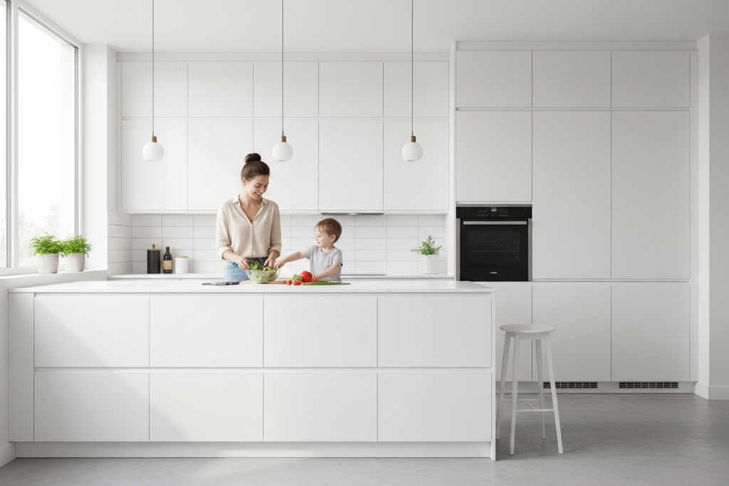 Cabinet in modern kitchen setting