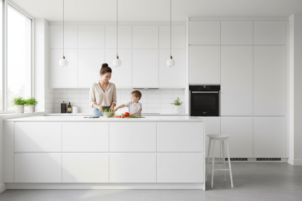Cabinet in modern kitchen setting