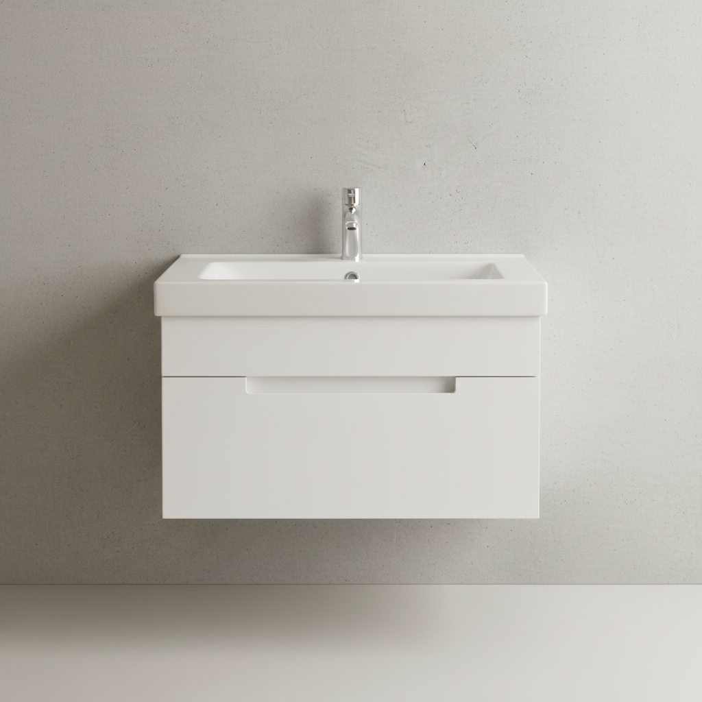 Compact Vanity Cabinet 450mm in White